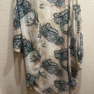 Caramel Paisley Sheer Top